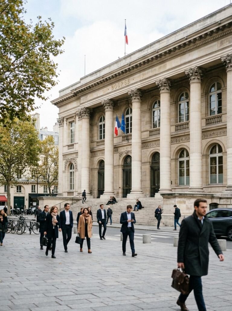 Vue du parquet de la bourse de paris CAC 40 en direct